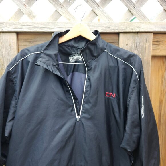 RARE CN Rail Windbreaker Jacket Men's Size XL 1/2 Zip PACKABLE Pullover - Picture 5 of 9